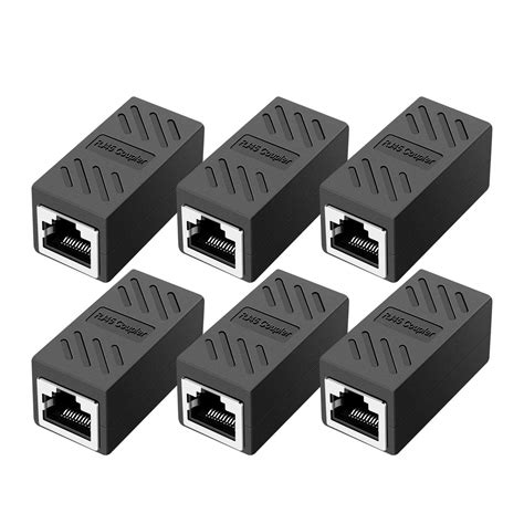 Ethernet Cables 3 Pack Black Ethernet ExtenderRJ45 Couplers Network ...