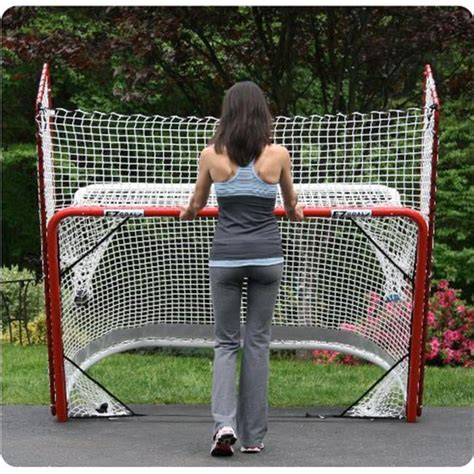 EZGoal 10' x 6' Steel Folding Hockey Goal with Backstop & Targets 67008 ...