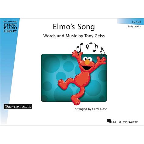 Elmo's Song: Hal Leonard Student Piano Library Showcase Solos Pre-Staff - Early Level 1 ...