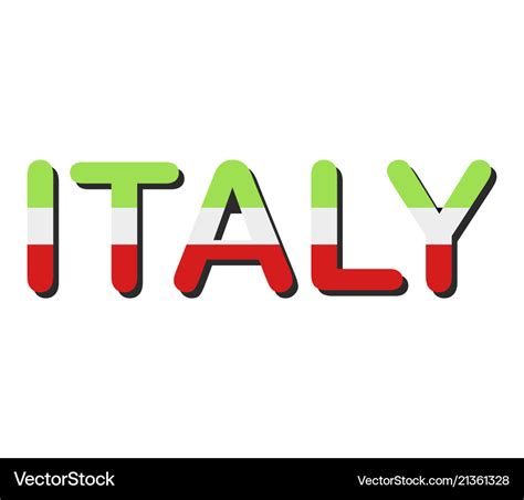 Word italy Royalty Free Vector Image - VectorStock