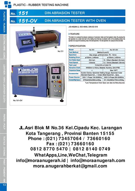 DIN Abrasion Test Procedure