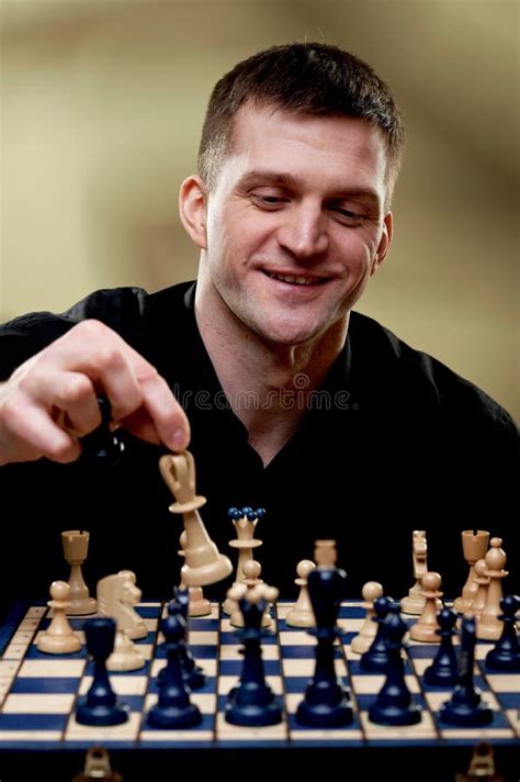 Portrait of a chess player stock image. Image of genius - 18314133