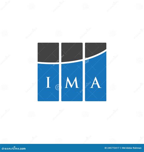 IMA Letter Logo Design on WHITE Background. IMA Creative Initials ...