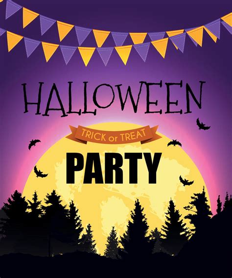 Halloween Party Background Template. Vector illustration 4562162 Vector ...