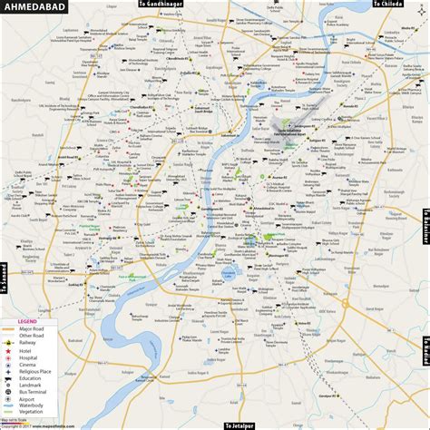 Amazon.in: Buy Ahmedabad Map - Vinyl (48" W x 48" H) Book Online at Low ...