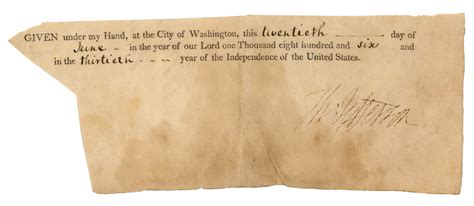 Thomas Jefferson Signature as President | RR Auction