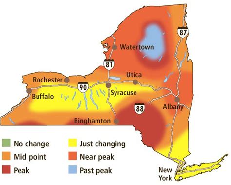 Map of fall foliage across New York, week of October 11 - syracuse.com