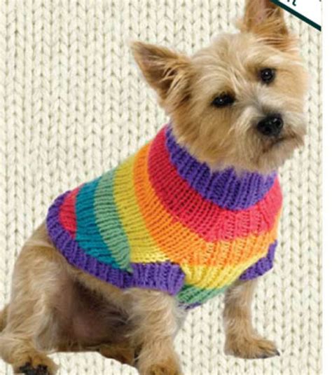 Shop Pooch's Rainbow Sweater & July at Joann.com | Dog jumper knitting pattern, Knitting ...