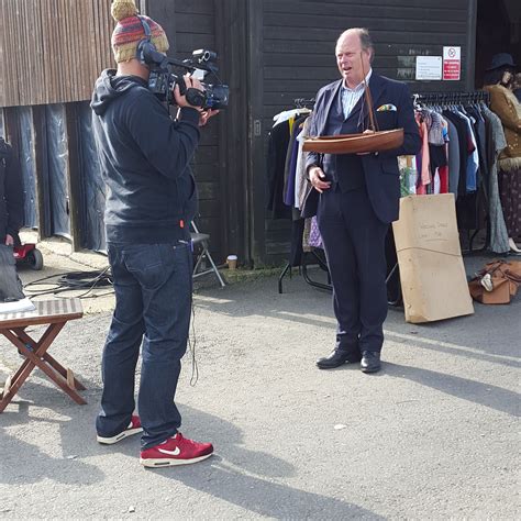 James Braxton Antiques TV expert being filmed at Peterborough Festival ...