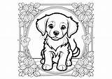 Young puppy In An Elegant Flower Filled Setting  Dog Coloring Pages sketch template