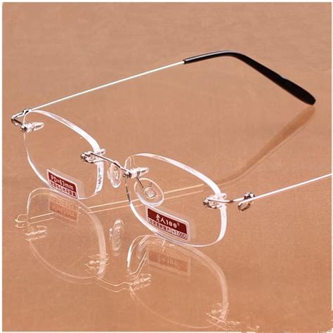 Top Grade Ultralight Frameless Reading Glasses Unisex High-Definition ...