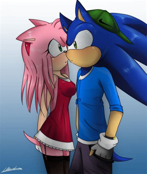 Sonic and Amy by Klaudy-na on DeviantArt