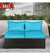 Amazon.com: NATURAL EXPRESSIONS Patio Furniture Set,Outdoor Furniture Patio Sectional Sofa ...