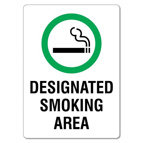 Designated Smoking Area Sign - The Signmaker