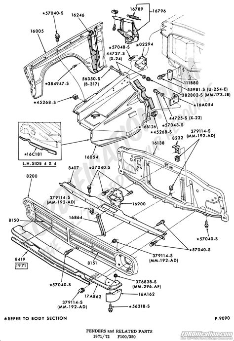 Ford Truck Technical Drawings and Schematics - Section D - Frame, Body and Related Components