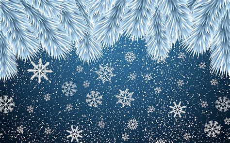 Blue snowflakes background, snowfall, snowflakes patterns, winter ...