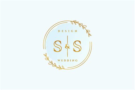 Initial SS beauty monogram and elegant logo design handwriting logo of initial signature ...