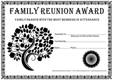 Free Printable Family Reunion Awards | Free Printable