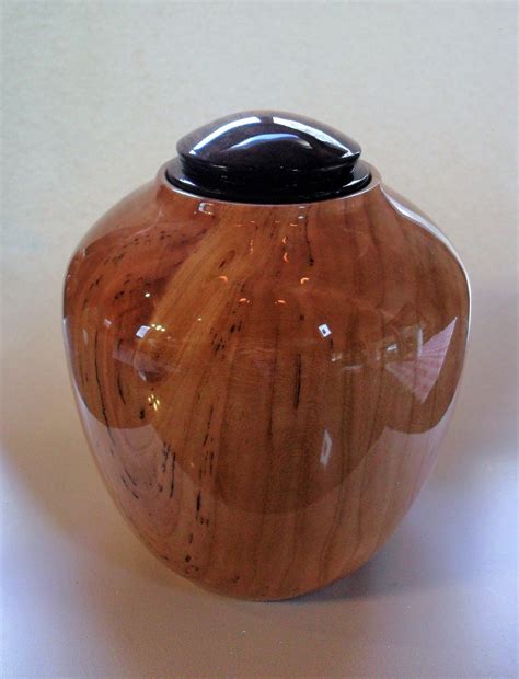 Handmade Cherry Companion Cremation Wooden Urn | Handmade Cremation Urns For Ashes | ARTISURN