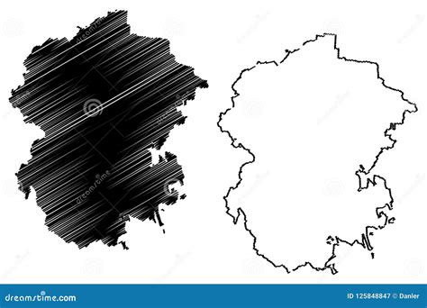 Chuvashia map vector stock vector. Illustration of delineation - 125848847