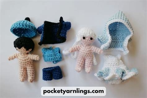 6 super easy ways to Crochet Doll Clothes for Amigurumi (including Dresses)! — Pocket Yarnlings