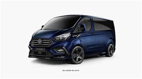 the new ford transit van is shown in this rendering image, it appears to be blue