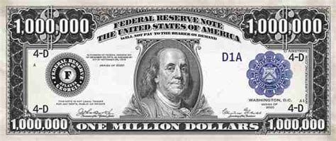 What Does A Real One Million Dollar Bill Look Like | Webphotos.org