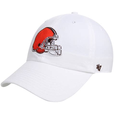 Cleveland Browns '47 Brand Clean Up Basic Logo Adjustable Hat - White