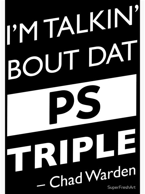 "Meme Chad Warden PS Triple Gift" Poster for Sale by SuperFreshArt | Redbubble