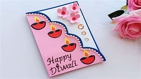 DIY Diwali card // Handmade easy Diwali Card - YouTube