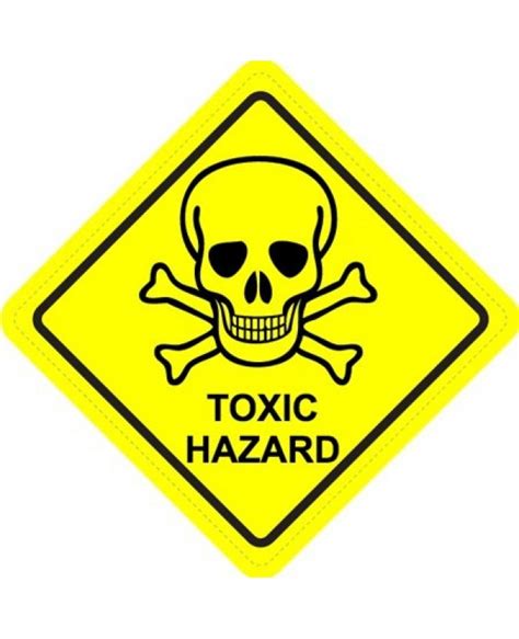 Toxic Hazard Diamond Warning Sign Sticker