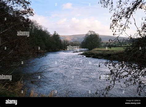 The river Wharfe from Burnsall, North Yorkshire in winter Stock Photo - Alamy