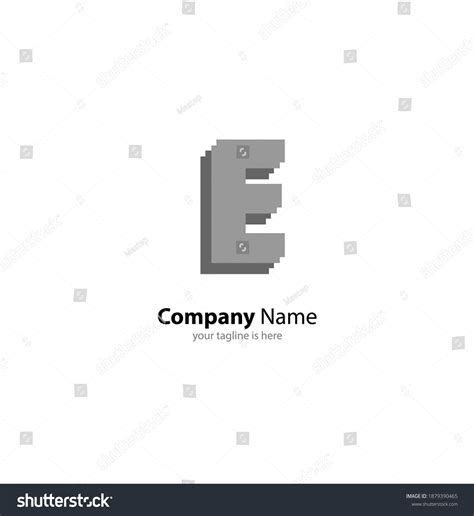 Simple Elegant Logo Letter E White Stock Vector (Royalty Free ...