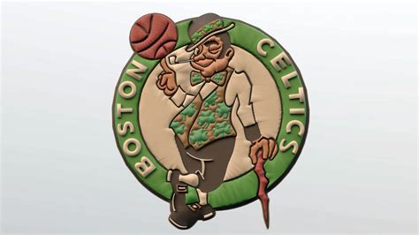 NBA Boston Celtics Team Logo Printable and Renderable - 3D Print Model ...