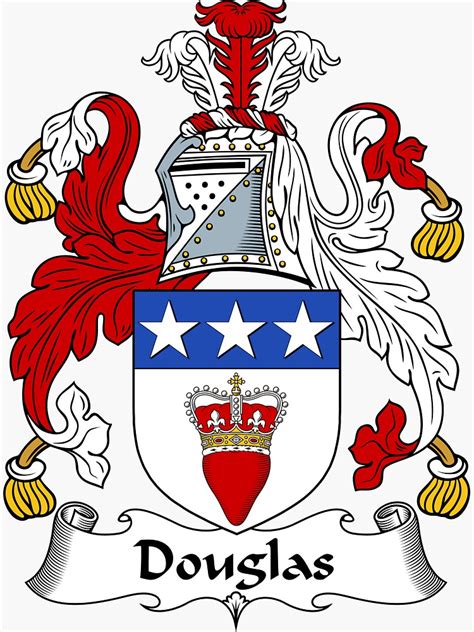 "Douglas Coat of Arms / Douglas Family Crest" Sticker for Sale by ScotlandForever | Redbubble