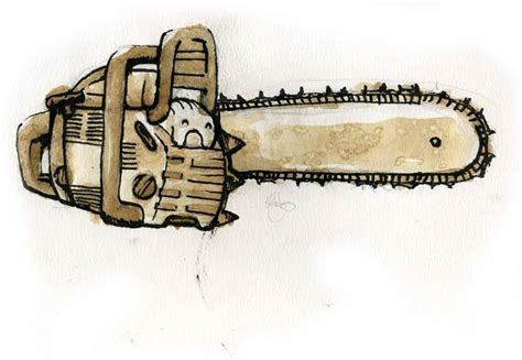 Chainsaw Sketch at PaintingValley.com | Explore collection of Chainsaw Sketch