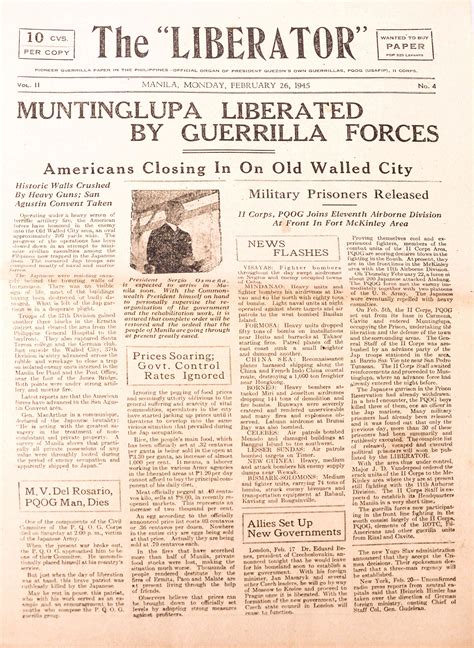 The Liberator Newspaper - Vol.11, No. 4, Muntinglupa Liberated by ...