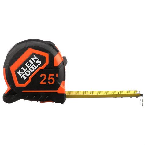 KLEIN TOOLS Tape Measure: 25 ft Blade Lg, 1 in Blade Wd, in./ft ...