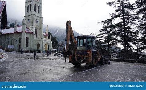 Road Due Heavy Snowfall Snow Removing Truck Cleaning Road Editorial Photo - Image of snowfall ...