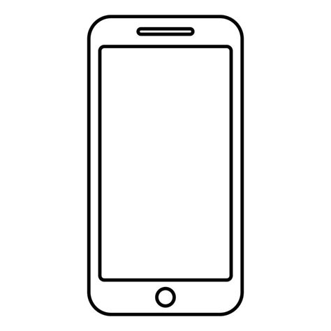 Smartphone icon black color outline vector 5158534 Vector Art at Vecteezy