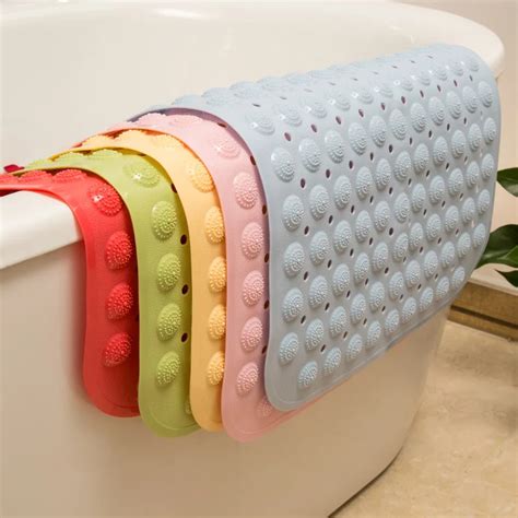 Non Slip PVC Bathtub Mat Anti Slip Anti Bacterial Extra Long Shower Mat ...