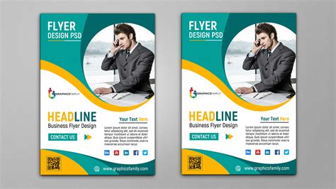 Business Flyer Template Design PSD – GraphicsFamily