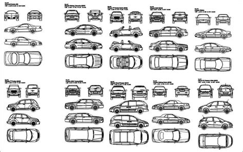 Vehicles Blocks-Automobile bundle - 【Free CAD Download World-Download CAD Drawings】