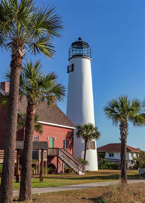 St. George Island Lighthouse Mixed Media by Capt Gerry Hare - Fine Art America