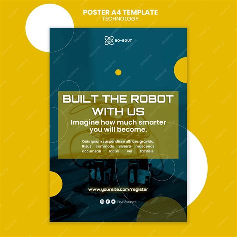 Premium PSD | Technology poster template