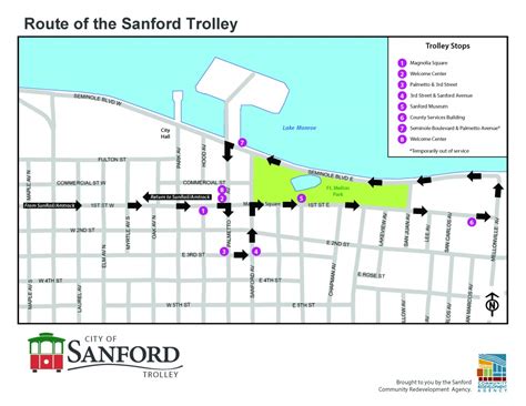 Empty Vector Map Of Sanford, Florida, Usa, Printable Road Map - Sanford Florida Map | Free ...