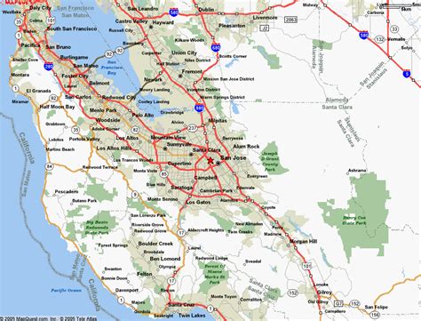 Map Of San Jose Ca Area