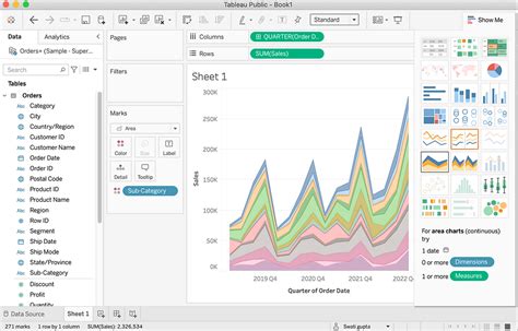 Area Chart in Tableau