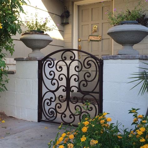 Front Entry Gate with Handmade Scrollwork | Porter Barn Wood