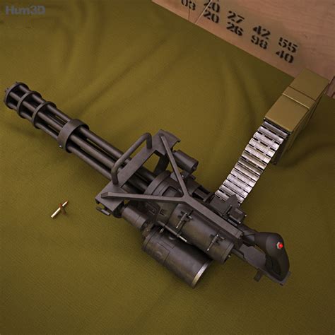 M134 Minigun 3D model - Weapon on Hum3D